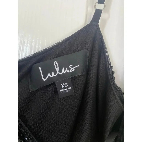 Lulus Women's Black V-Neck Sequin Maxi Dress Size XS - Picture 5 of 7